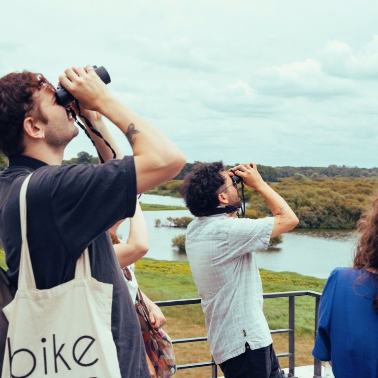 Observation des oiseaux de Grand-Lieu depuis la terrasse du Pavillon